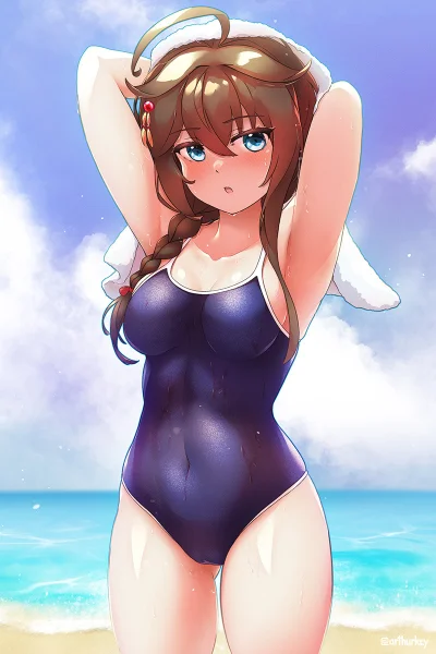 KsyzPhobos - #shigure #kantaicollection #anime #randomanimeshit #swimsuit #oppai