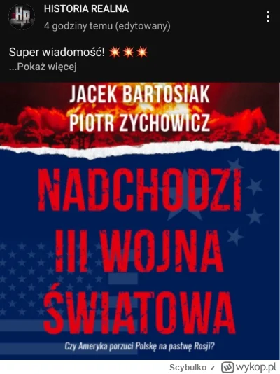 Scybulko - Super wiadomość XD

#wojna #ukraina #zychowicz