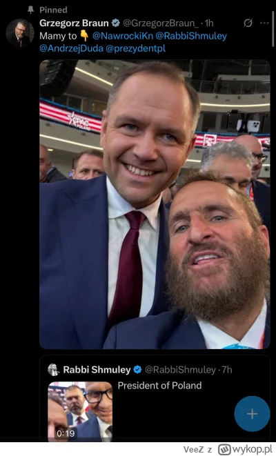 VeeZ - Braun rozpoczat wtasnie roast na X, bo Nawrocki zrobił sobie zdjecie z rabinem...