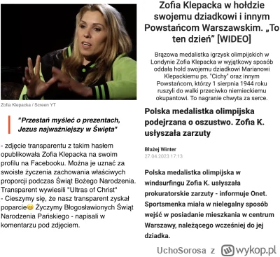 UchoSorosa - Zofia Klepacka uczciła pamięć swojego dziadka powstańca warszawskiego 

...