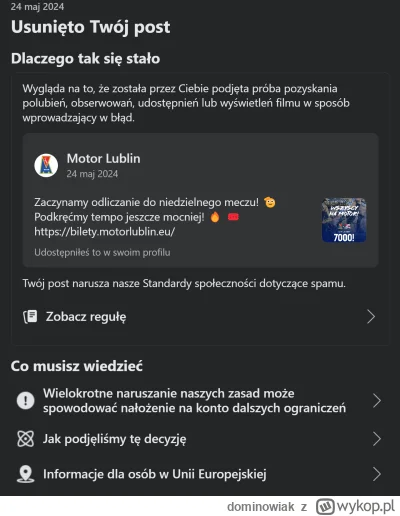 dominowiak - #facebook co jest do urwy? XD
Fanpage (oficjalny) Motor Lublin wrzucił p...