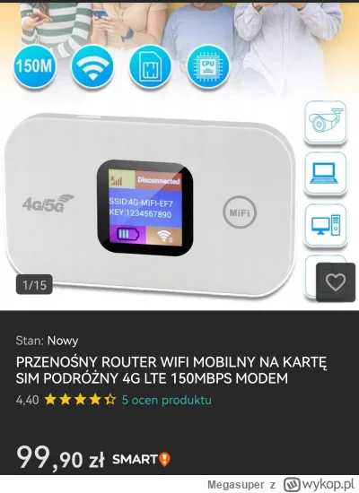 Megasuper - Polecacie jakiś mobilny router LTE? Ważne aby miał wbudowany jakaś bateri...