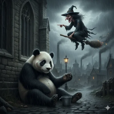 onogero - Ta panda jest tak biedna, że musi robić trzygodzinne żebrolajty! A moderato...