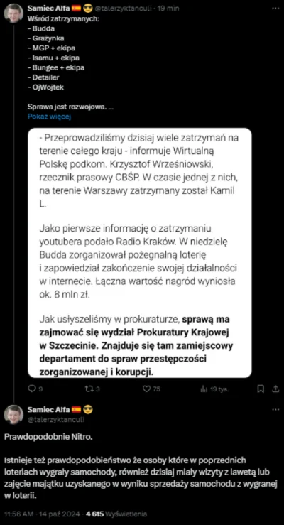 Manio1199 - nitro tez zatrzymany? dobrze ze nikosiem bedzie miał się kto zaopiekować,...