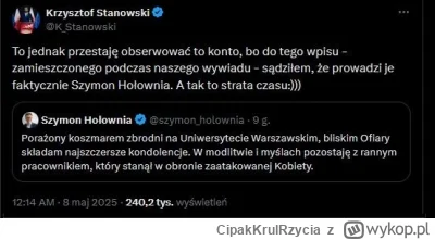 CipakKrulRzycia - #stanowski #kanalzero #polityka #twitter 
Czy to samo Stanowski nap...