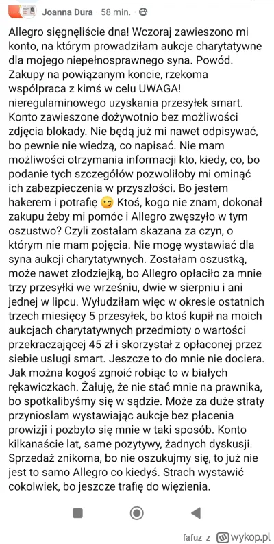 fafuz - Zróbcie zasięg bo ręce opadają już do korporacyjnych wymysłów #afera #allegro