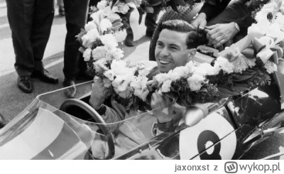 jaxonxst - Uśmiechnięty Jim Clark na zdjęciu sprzed dokładnie 50 lat. Wtedy to, 8 wrz...