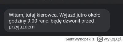 SaintWykopek - Kierowca co miał być dzisiaj wieczorem napisał że jednak jutro będzie....