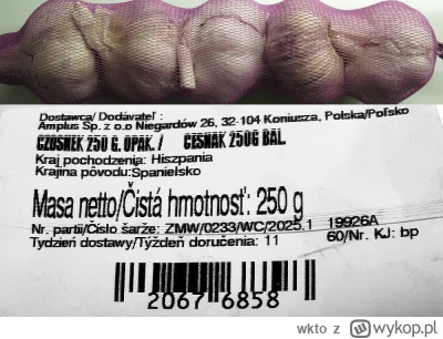 wkto - #listaproduktow
#czosnek #biedronka
aktualny producent: tajny, Hiszpania
dosta...