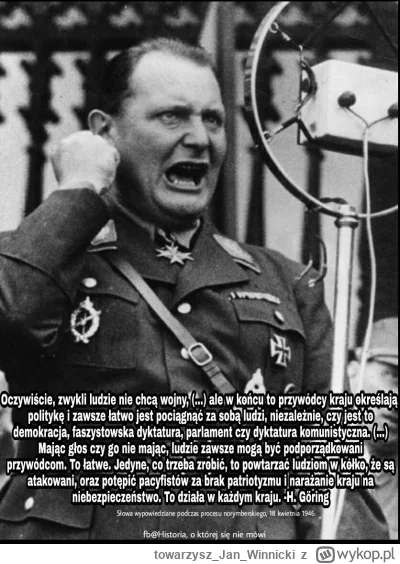 towarzyszJanWinnicki - Hermann Göring - słowa podczas procesu norymberskiego 18.04.19...