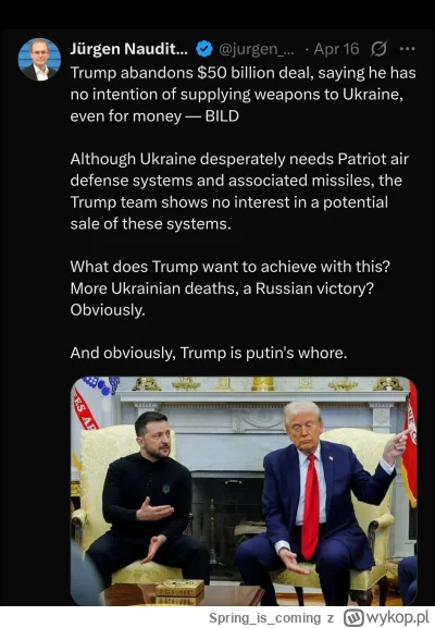 Springiscoming - @nga_plz: on nawet nie udaje juz ze chodzi mu o profit jego obywatel...