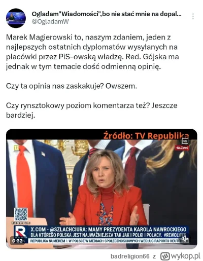 badreligion66 - #polityka Rachoniowa nazwała Magierowskiego przyglupem. Tego Magierow...