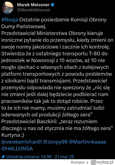 Kempes - #ukraina #rosja #wojna 

Wojny wygrywają FABRYKI... ale na pewno nie żółtego...