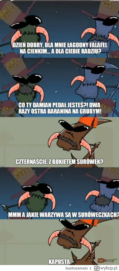 buzitozamalo - @JustMightBe 
Jaki przepis na falafel?