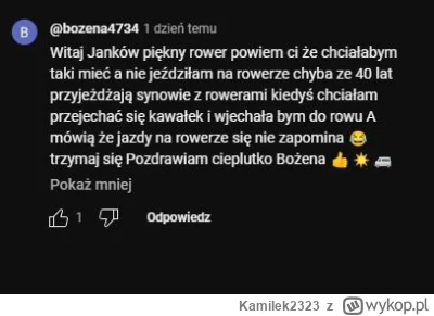 Kamilek2323 - @JAJAnek: niestety Bożena nie może bo wpadnie do rowu