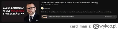 card_man - Bartosiak: Polska nie ma strategii.
Też Bartosiak: 

#bartosiak