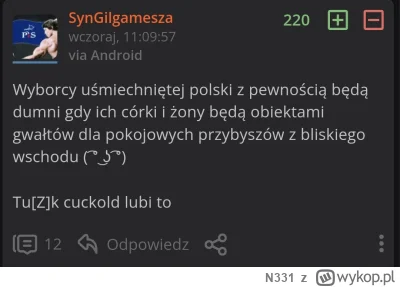 N331 - Może ktoś mi to wyjaśnić? W każdym wpisie o imigrantach, jest straszeniem Tusk...