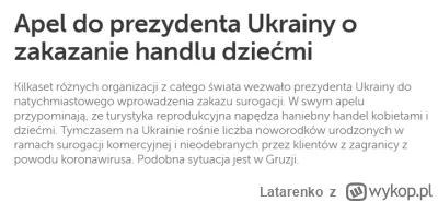 Latarenko - Ta sama mentalność. 
na Ukrainie działa ok. 50 klinik zajmujących się tym...