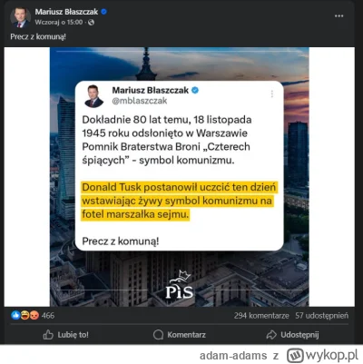 adam-adams - Którym Mariuszem Błaszczakiem dzisiaj jesteś? Tym z 2025 r.? 

#polityka...