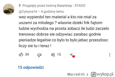 MarcinE45 - komentarz pod sylwetkami z wielki bu
A KTO NIE BYŁ SUTENEREM ZA MŁODEGO? ...