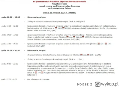 Polasz - 2. posiedzenie Sejmu - dzień pierwszy. 16 stycznia 2024 r.
Lista obecności 
...