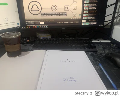 Steczny - Kurs CCNA od jeremy's it lab ma 123 filmiki więc jeśli będę oglądał 5 dzien...