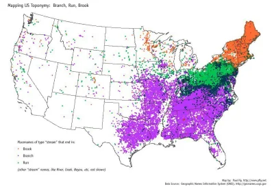 tyrytyty - Amerykańskie regionalne określenia na potok (creek/stream)

#usa #angielsk...