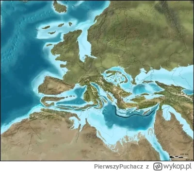 PierwszyPuchacz - 13 milionów lat temu. Na południowym obszarze należącym teraz do Po...