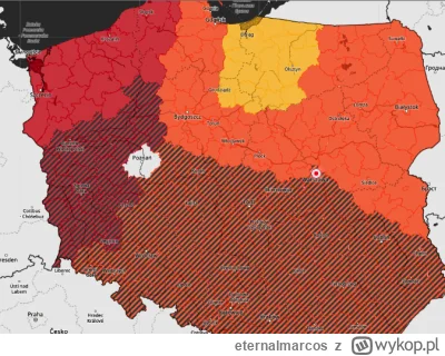 eternalmarcos - #pogoda #poznan
Szanowni państwo prezentuję najnowszą mapę IMGW dotyc...