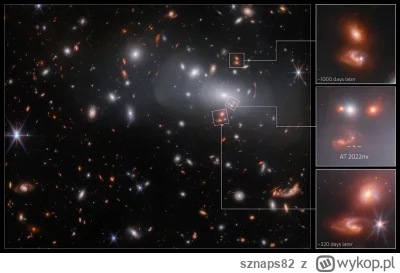 sznaps82 - Na ilustracji: Widać zrobione przez Teleskop Webba zdjęcie masywnej gromad...