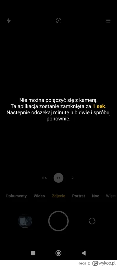 reca - Mam taki problem z telefonem Xiaomi redmi note 10pro. Jak włącze aparat to wyw...