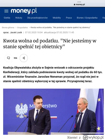 Xianist - Na wakacje od składek dla psuedoprzedsiębiorcy się znalazło, na niskie 12,5...