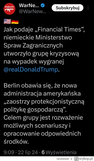 Grooveer - #ukraina #wojna #rosja #usa #polityka #trump #europa #niemcy #nato