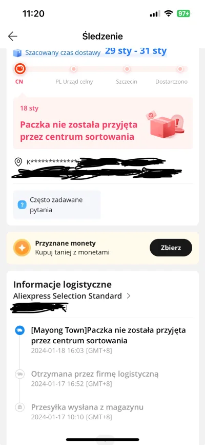 Jaszczompszypki - Mam problem z paczka z #aliexpress #alipaczka jak na zdjęciu. I co ...