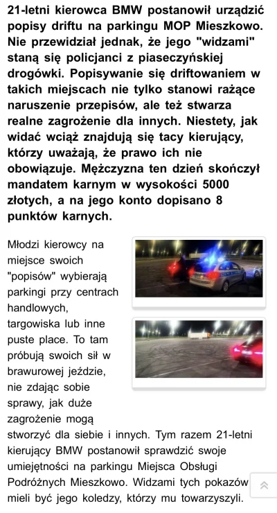 MrSzakal - 5000 zł za bączka na pustym placu w środku nocy 
1500 zł za wyprzedzanie n...