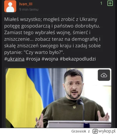 Grzesiok - Miałeś wszystko; mogłeś dyskutować na wykopie na różne tematy. Dzielić się...