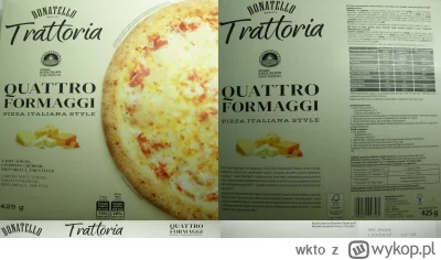 wkto - #listaproduktow
#pizzamrozona #pizza4sery 27,1% Quatro Formaggi Pizza Italiana...