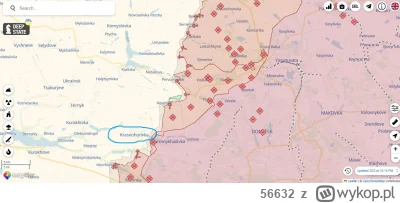 56632 - #ukraina #wojna #mapy Krasnochoriwka.Ostatnia z twierdz Ukrainy w pobliżu Don...