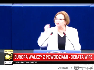 ZionOfel - Zaleska właśnie powiedziała w PE, że to wina ekologów z Kłodzka ta powódź....