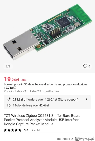 mathmed - @Diabl0 Dzięki, szukam czegoś pod ESP32... Jeśli chodzi o USB kupiłem takie...