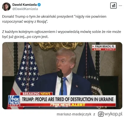 mariusz-madejczyk - >Ukraiński prezydent nigdy nie powinien rozpoczynać wojny z Rosją...