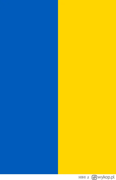 HlHl - @drivent ma poprawne, flagę Ukrainy pionowo przedstawia się tak