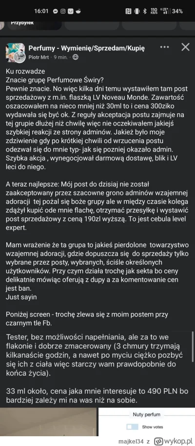 majkel34 - Panowie co taka cisza nikt nic nie postuje a tu inba 
#perfumy