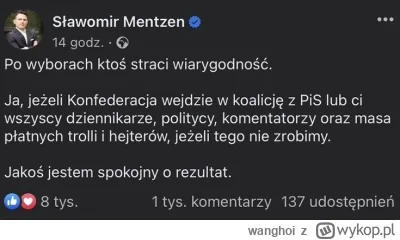 wanghoi - Zestarzało się jak p--o Memcen 

#bekazkonfederacji #polityka #neuropa