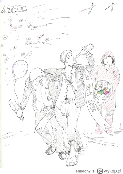 smiech2 - #inktober #rysujzwykopem #magg
Trek - jako długa wędrówka.