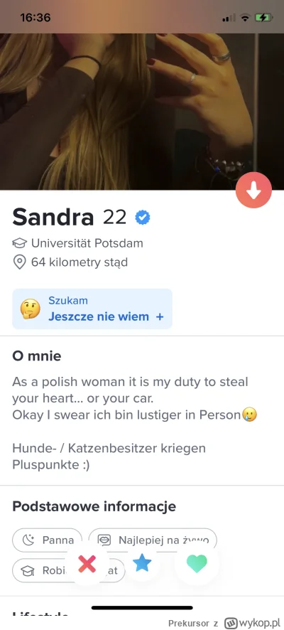 Prekursor - Typowa p0lka powiela stereotypy. Tfu!
#tinder #tfwnogf #przegryw #gownowp...