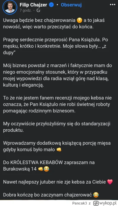 Pancak3 - Też uważacie że ktoś za niego to napisał? Chyba że go wytelepało i obejrzał...