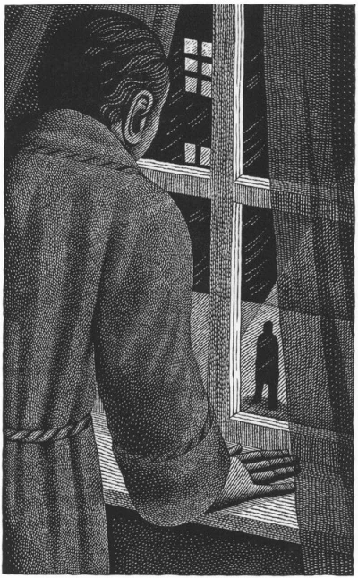 GARN - #sztuka #art autor: Harry Brockway, Maigret at the Window, 158 x 98 mm