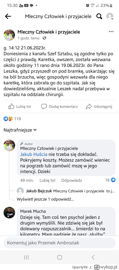 Querly96 - Nad kim teraz będzie znęcać się Dryblas, skoro Leszek tez w szpitalu ? 
#k...