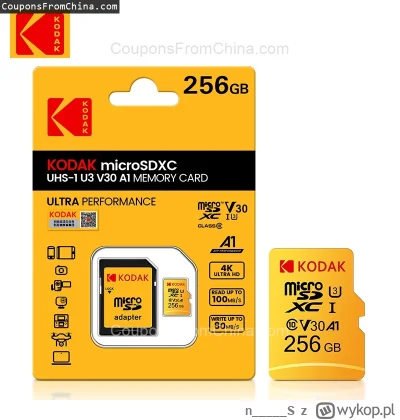 n____S - ❗ Kodak U3 256GB Micro SD Card
〽️ Cena: 14.64 USD (dotąd najniższa w histori...